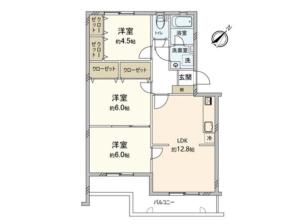 サンシャイン大橋 間取図(平面図) サンシャイン大橋 間取図(平面図)