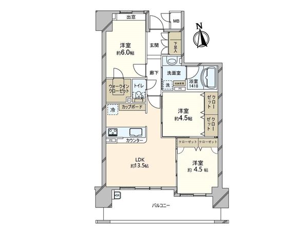 エバーライフ博多南弐番館 間取図(平面図) エバーライフ博多南弐番館 間取図(平面図)