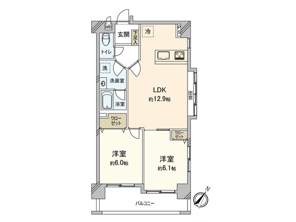 アーサー大橋東エクシオ 間取図(平面図) アーサー大橋東エクシオ 間取図(平面図)