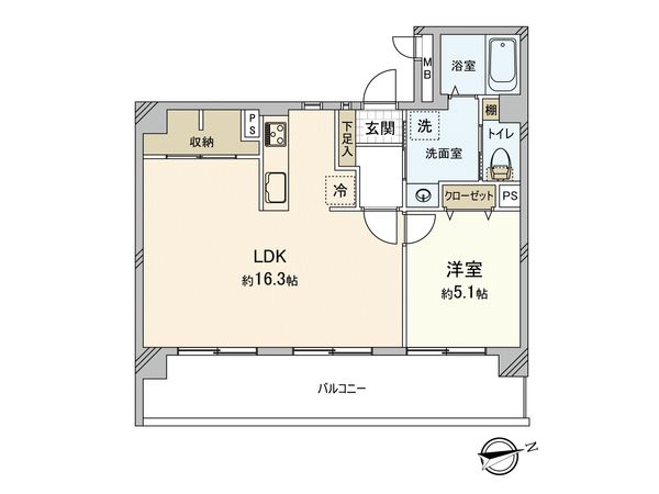 ライオンズマンション大橋 間取図(平面図)