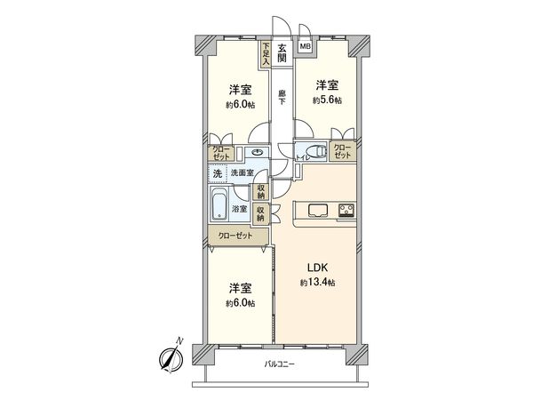 藤和シティコープ大橋 間取図(平面図) 藤和シティコープ大橋 間取図(平面図)