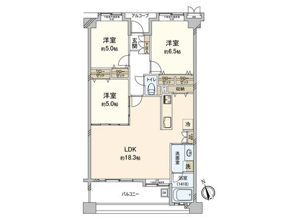 Fステージ飯倉 間取図(平面図) Fステージ飯倉 間取図(平面図)