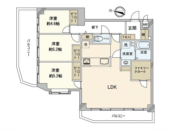 三愛シティライフ野間レイクビュー 間取図(平面図) 間取図(平面図)