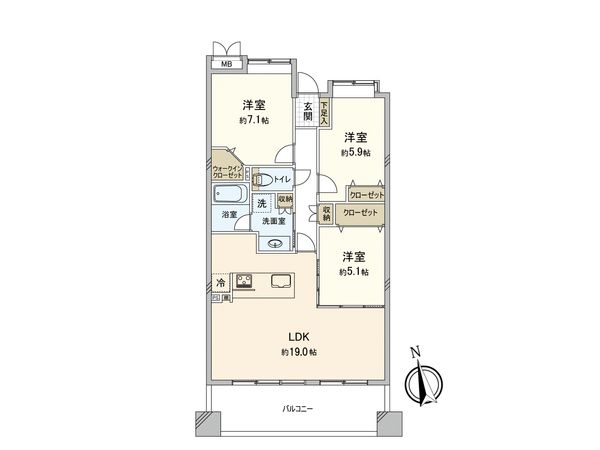 コスモ長丘パークフォルム 間取図(平面図) コスモ長丘パークフォルム 間取図(平面図)