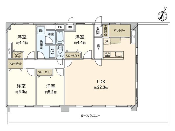 エバーライフ筑紫丘高校前 間取図(平面図) 間取図(平面図)