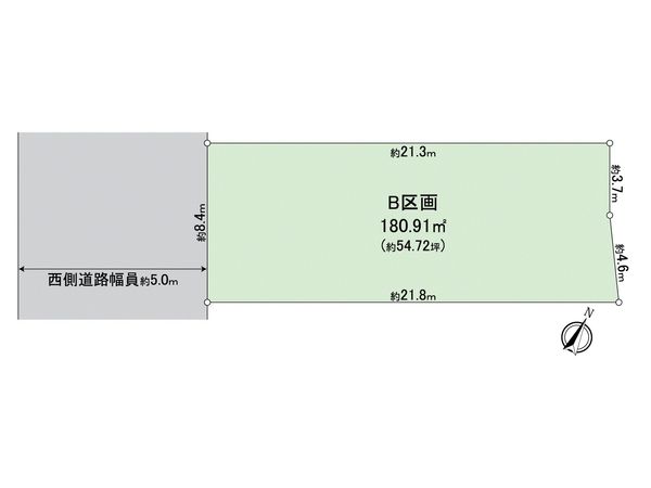 知多郡阿久比町大字草木字中郷 B区画 区画図 知多郡阿久比町大字草木字中郷 B区画 区画図