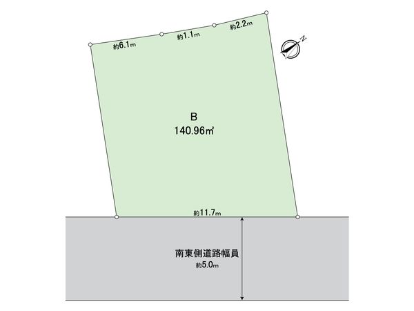 刈谷市泉田町北中浜 B区画 区画図 刈谷市泉田町北中浜 B区画 区画図