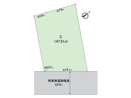 刈谷市泉田町北中浜 C区画 区画図