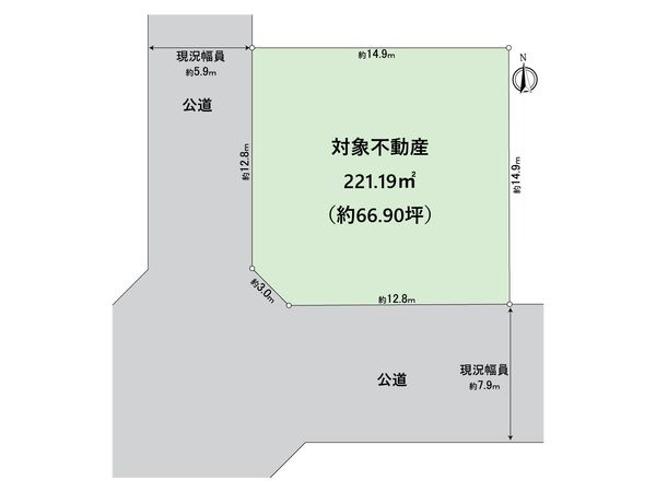 刈谷市半城土中町1丁目 土地 区画図 刈谷市半城土中町1丁目 土地 区画図