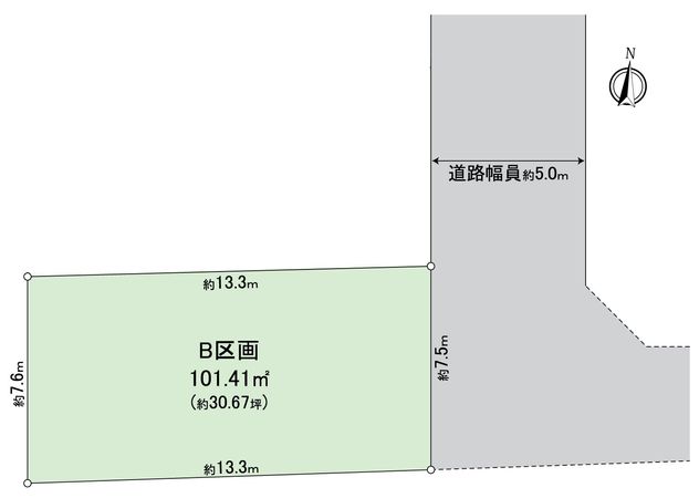 刈谷市野田町西田 B区画 区画図 区画図