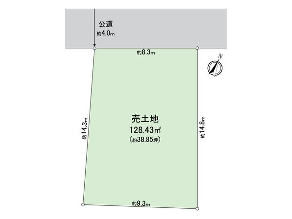 刈谷市野田町大脇道 土地 区画図