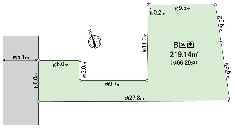 碧南市荒子町4丁目 B区画 区画図