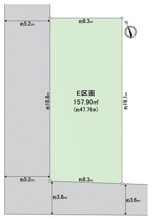 碧南市荒子町4丁目 E区画 区画図