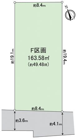 碧南市荒子町4丁目 F区画 区画図