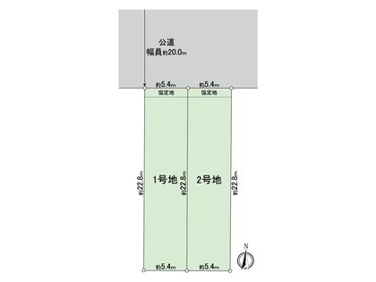 刈谷市中手町2丁目 土地2号地 区画図