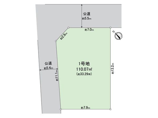 刈谷市野田町西田 1号地 区画図 刈谷市野田町西田 1号地 区画図