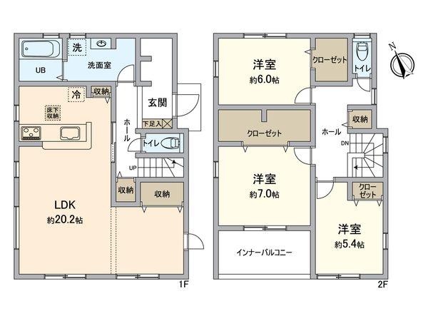 刈谷市高須町坤 1号棟 間取図(平面図)