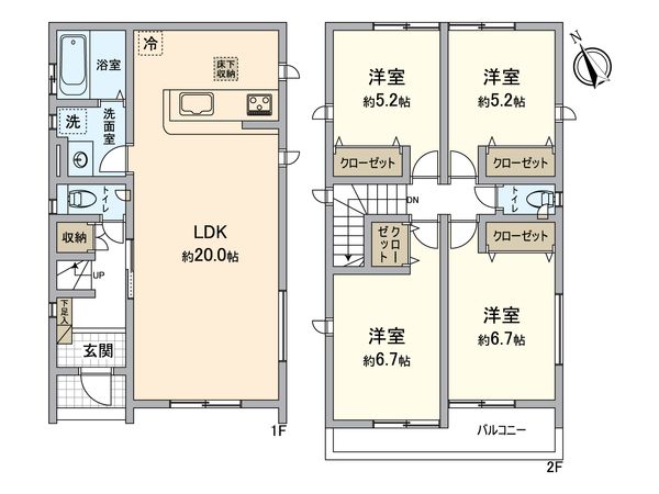 高浜市屋敷町3丁目 1号棟 間取図(平面図)