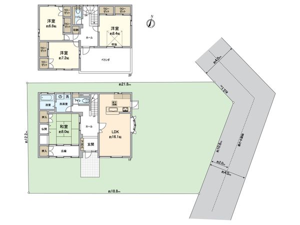 刈谷市野田町荒田 戸建 間取図(平面図) 間取図(平面図)