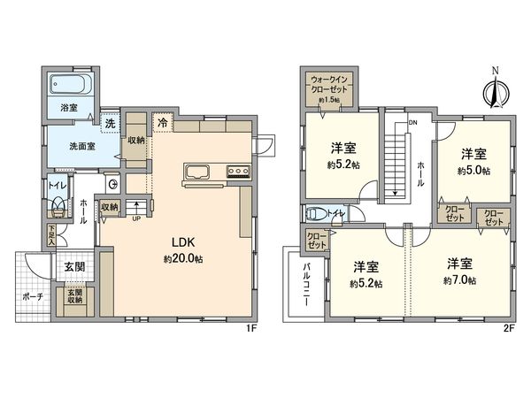 大府市柊山町8丁目 新築戸建 間取図(平面図) 間取図(平面図)