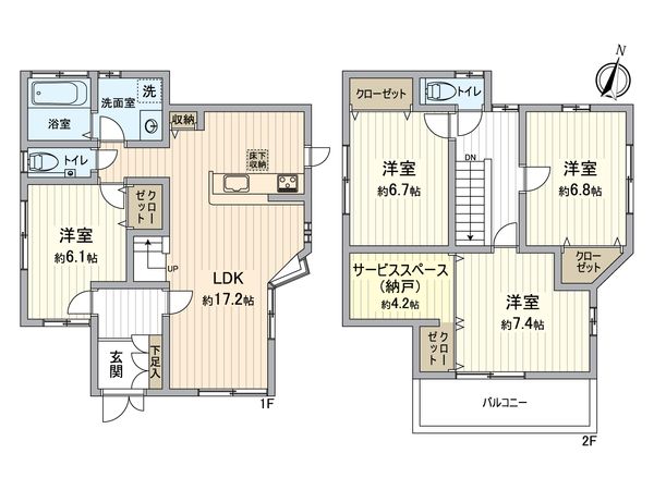知立市弘法町弘法下 間取図(平面図) 知立市弘法町弘法下 間取図(平面図)