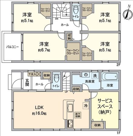 高浜市呉竹町6丁目 1号棟 間取図(平面図) 間取図(平面図)