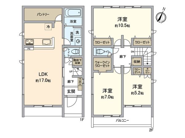 高浜市沢渡町三丁目 新築戸建 4号棟 間取図(平面図)