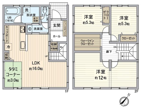 刈谷市小垣江町北浦 戸建 間取図(平面図) 刈谷市小垣江町北浦 戸建 間取図(平面図)