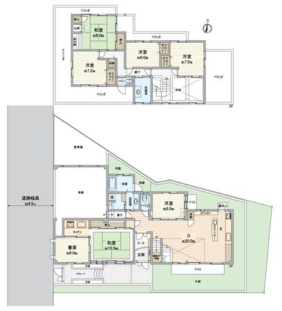 高浜市青木町5丁目 戸建 間取図(平面図)