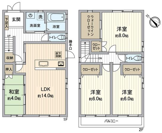 知立市八橋町大流 間取図(平面図) 知立市八橋町大流 間取図(平面図)