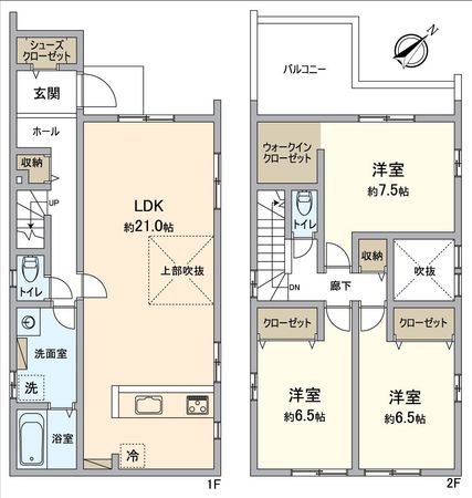 刈谷市井ケ谷町青木 1号棟 間取図(平面図) 間取図(平面図)