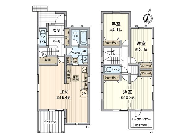 刈谷市富士見町4丁目 戸建 間取図(平面図)