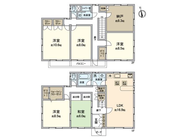 刈谷市高津波町1丁目 戸建 間取図