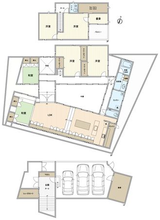 名古屋市名東区山の手2丁目 戸建 間取図(平面図) 名古屋市名東区山の手2丁目 戸建 間取図(平面図)