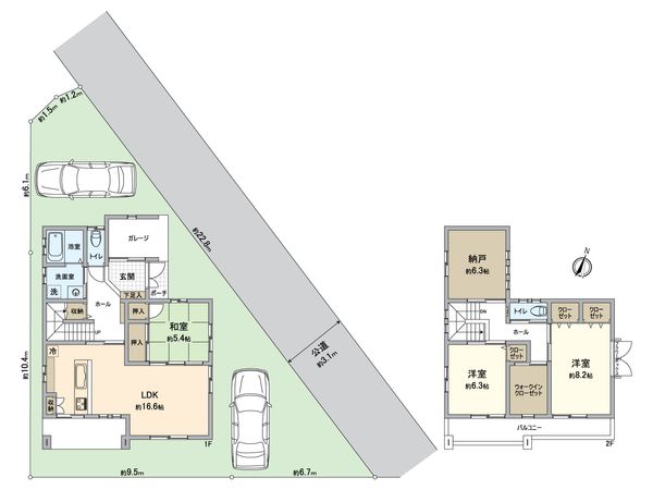 高浜市論地町2丁目 間取図(平面図)