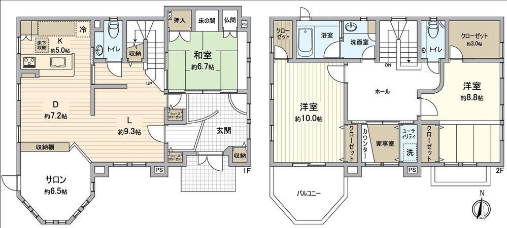 刈谷市野田町新上納 間取図(平面図) 刈谷市野田町新上納 間取図(平面図)