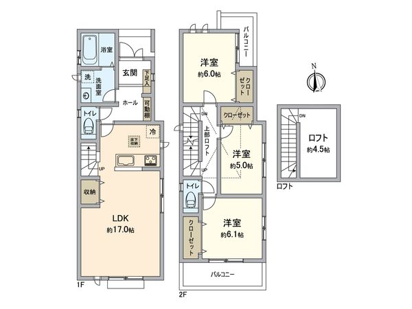 刈谷市熊野町1丁目 2号棟 間取図(平面図)