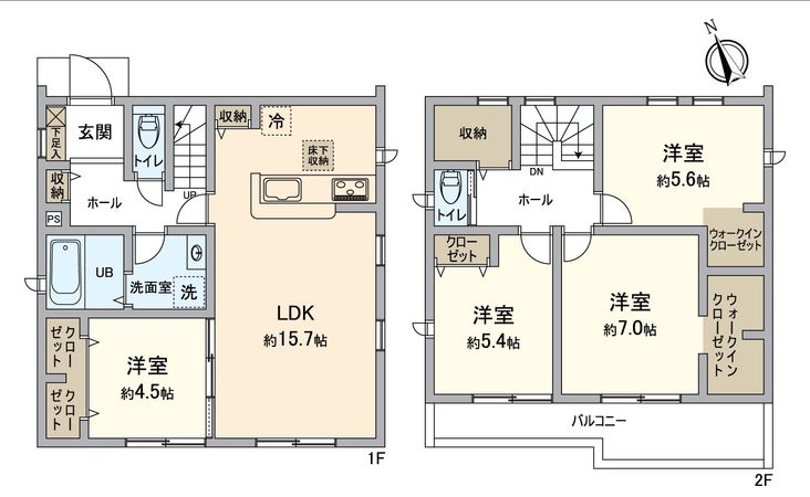 高浜市青木町9丁目 2号棟 間取図(平面図)