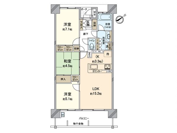 レゾンシティ刈谷 間取図(平面図) レゾンシティ刈谷 間取図(平面図)
