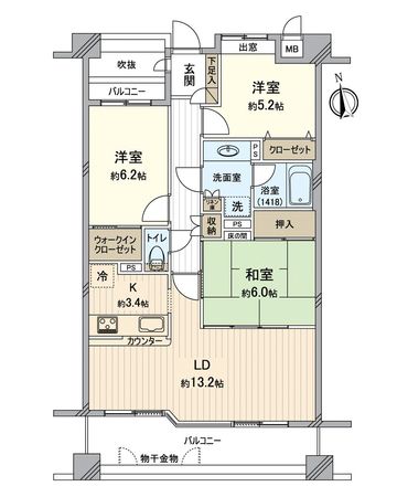 日進シティハウス 間取図(平面図) 間取図(平面図)