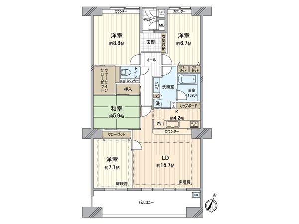 エルグランデ刈谷イーストウイング 間取図(平面図) エルグランデ刈谷イーストウイング 間取図(平面図)