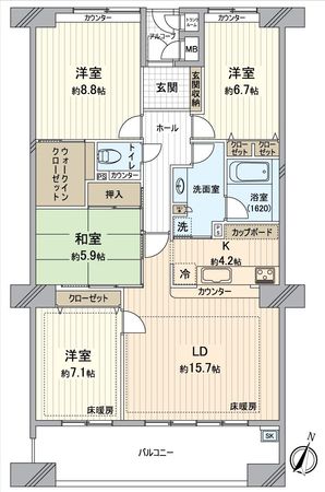 エルグランデ刈谷イーストウイング 間取図(平面図)