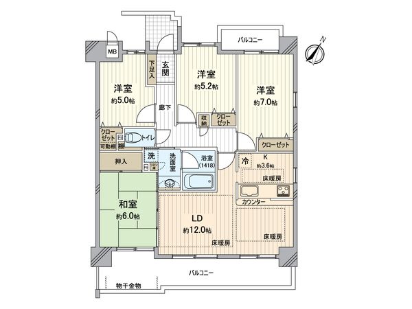 ユーハウス第5刈谷 間取図(平面図) 間取図(平面図)