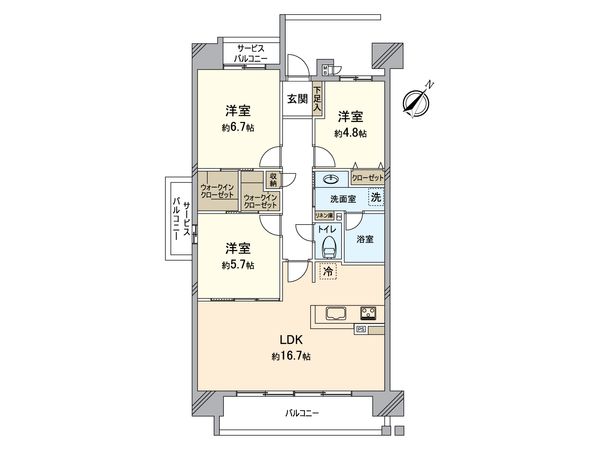 リコット刈谷駅東 間取図(平面図) 間取図(平面図)