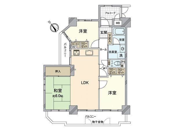グローリアス知立第2 間取図(平面図) グローリアス知立第2 間取図(平面図)