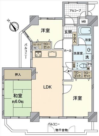 グローリアス知立第2 間取図(平面図)