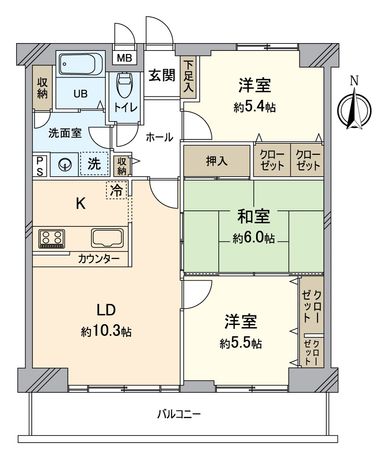 エルグランデ半城土 間取図(平面図) エルグランデ半城土 間取図(平面図)