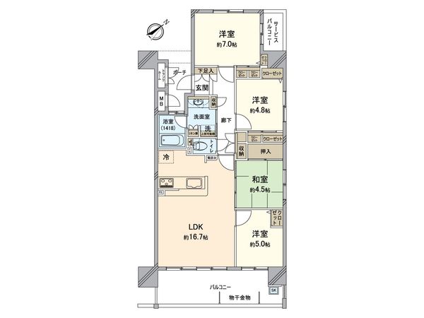 レゾンシティ刈谷 間取図(平面図) レゾンシティ刈谷 間取図(平面図)