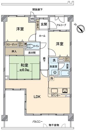 グローリアス知立西町 間取図(平面図)