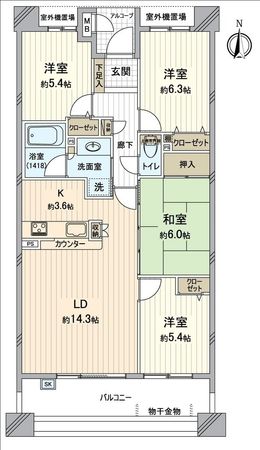 ファミール東岡崎スカイフォーラム 間取図(平面図)